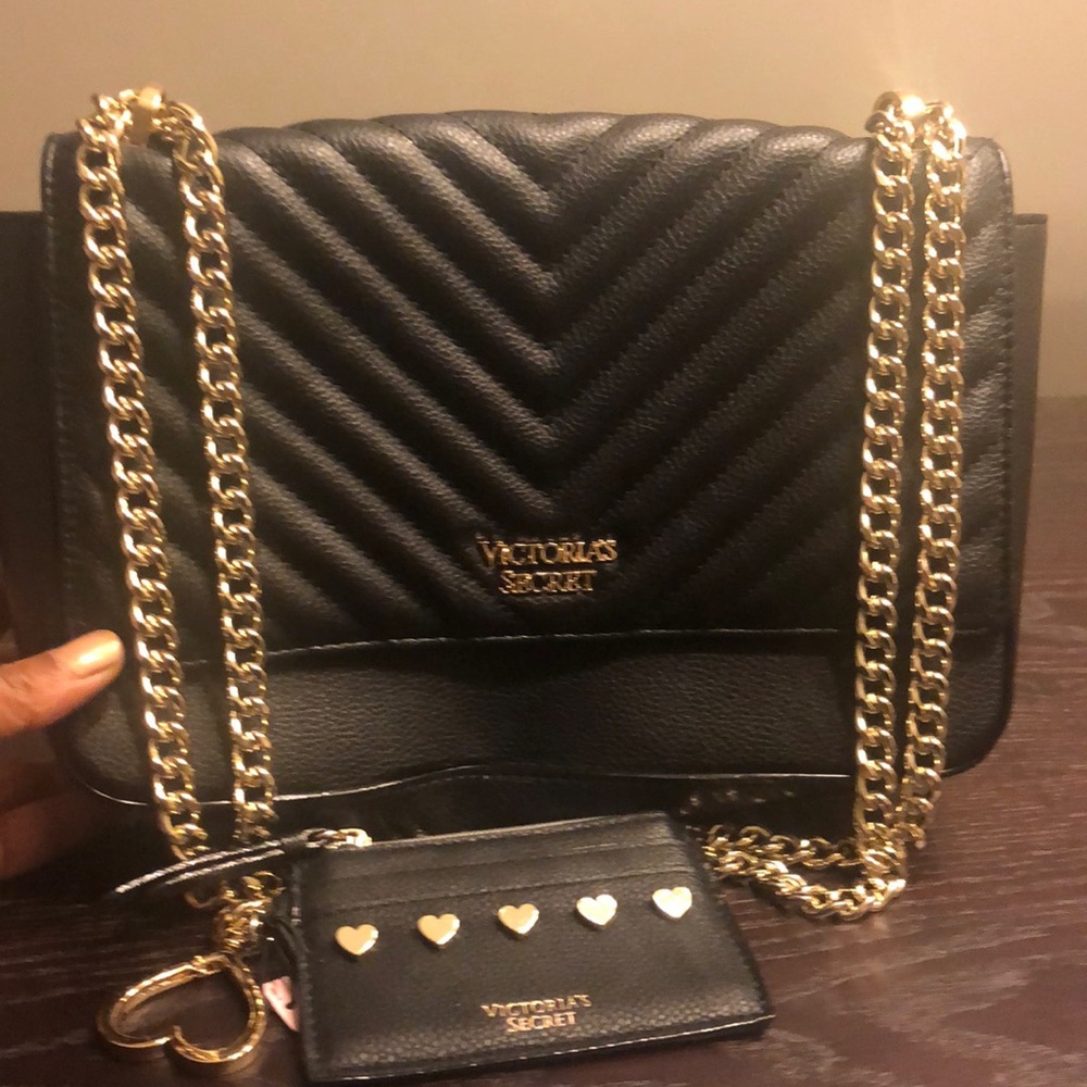 Victoria Secret bag with card wallet key chain
